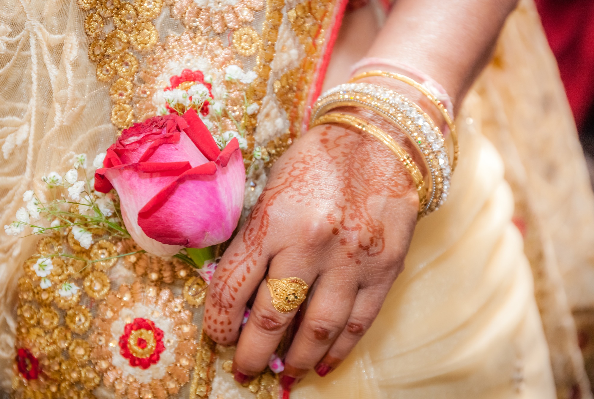 Indian bride hand
